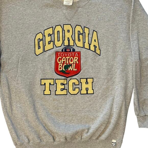 Vintage 90s Georgia Tech Toyota Gator Bowl Grey College Crewneck Adult XL - Picture 2 of 6